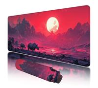 Gaming Mouse Pad 1000x500x3mm Large Mouse Mat for Desk Accessories, Rhino Mousepad with Stitched Edges, Gaming Mousepad XXL with Non-Slip Rubber Base, Pink Mousemat for Office Desk Accessories, A-78