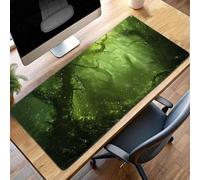 Gaming Mouse Pad, 1000x500x3mm XXL Mouse Mat Forest, Large Mousepad Green Extended Gaming Mats for, Non-Slip Rubber Base keyboard, Stitched Edges Office Accessories for Office PjY12925 T-U