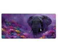 Gaming Mouse Pad 1000x500x3mm XXL Mouse Mat Large Elephant Gaming Mat Flower, Extended Waterproof Mousepad with Non-Slip Rubber Base, Improved Precision and Speed for Gifts for Men, PC Decor B-8547