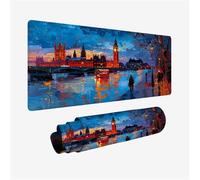 Gaming Mouse Pad 100x40cm Large Mouse Mat London Desk Mat, Mousepad Landscape Mousemat with Stitched Edges, Gaming Mats with Water Resist Surface, Improved Precision and Speed, Desk Accessories H2-736