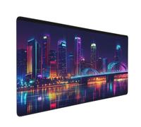 Gaming Mouse Pad 1200*600*3mm, Large Mouse Mat City Mousemat Extended Mousepad U.K. Waterproof Desk Mat with Rubber Base Stitched Edges, Gaming Accessories for Improve Accuracy Speed, Gifts 0E-201