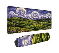 Gaming Mouse Pad 1200 X 600 X 3 MM, Green Mouse Mat Abstract Pattern with Non-Slip Rubber Base and Stitched Edge Design, XXL Mousepad Gaming Accessories for Improve Precision and Speed -zzg2505B4