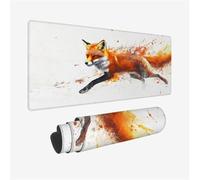 Gaming Mouse Pad 1200x600mm, Fox Mouse Mat Art Pattern Design with Non-Slip Rubber Base, Large Mousepad Waterproof Seamed Edges, Mousemat Gaming Accessories for Improve Accuracy and Speed,Model859