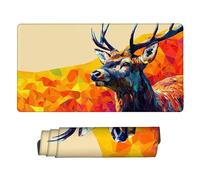 Gaming Mouse Pad (1200x600x3mm) Extended Mouse Mat Large Non-Slip Desk Pad with Precision Locked Edges Comfortable Keyboard Mat Suitable for Office Gamer Home Computer Accessories - Animal Deer D-181