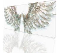 Gaming Mouse Pad 1200x600x3mm Large Gaming Mouse Mat with Stitched Edges, XXL Mousepad with Non-Slip Base, Extended Large Size Mousemat, Keyboard Desk Pad Water Resist Surface Angel PjY9029 N-U