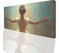 Gaming Mouse Pad 1200x600x3mm Large Gaming Mouse Mat with Stitched Edges, XXL Mousepad with Non-Slip Base, Extended Large Size Mousemat, Keyboard Water Resist Surface Ballet Dancer PjY12241 N-U