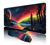 Gaming Mouse Pad 1200x600x3mm Large Mouse Mat for Desk Accessories, Fantasy Mousepad with Stitched Edges, Gaming Mousepad XXL with Non-Slip Rubber Base, Rainbow Mousemat for Desk Accessories, D-48