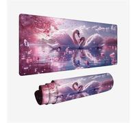 Gaming Mouse Pad 120x60cm Large Mouse Mat Cherry Blossoms Desk Mat, Mousepad Swan Mousemat with Stitched Edges, Gaming Mats with Water Resist Surface, Improved Precision Speed, Desk Accessories H2-620