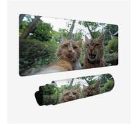 Gaming Mouse Pad 120x60cm Large Mouse Mat Forest Desk Mat, Mousepad Cat Mousemat with Stitched Edges, Gaming Mats with Water Resist Surface, Improved Precision and Speed, Desk Accessories H2-956