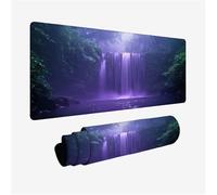 Gaming Mouse Pad 120x60cm Large Mouse Mat Purple Desk Mat, Mousepad Waterfall Mousemat with Stitched Edges, Gaming Mats with Water Resist Surface, Improved Precision and Speed, Desk Accessories H2-986