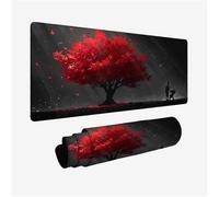 Gaming Mouse Pad 120x60cm Large Mouse Mat Red Desk Mat, Mousepad Tree Mousemat with Stitched Edges, Gaming Mats with Water Resist Surface, Improved Precision and Speed, Desk Accessories for Men H2-994