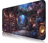 Gaming Mouse Pad 12x31.5in Dark Academia Mousepad Mystical Green Plant Computer Laptop Keyboard and top Decor for Women Girl Office Extended Large Non-Slip Base Desk Pad Mat