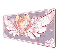 Gaming Mouse Pad 12x31.5in Dark Purple Ripples Black Purple Lines Stitched Edges Mous Mat Office Computer Keyboard Laptop Home Extended Large Non-Slip Base Desk Pad Mat