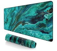 Gaming Mouse Pad 12x31.5in Extended Mousepad Big Computer Keyboard and for Office Black Marble Extended Large Non-Slip Base Desk Pad Mat