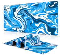 Gaming Mouse Pad 12x31.5in Fluid Pattern inch Computer Keyboard Full Mousepad for Office Home Extended Large Non-Slip Base Desk Pad Mat