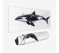 Gaming Mouse Pad 1500x800mm, Whale Mouse Mat Sketch Pattern with Non-Slip Rubber Base, Large Mousepad Waterproof Seamed Edges, Mousemat Gaming Accessories for Improve Accuracy and Speed,Model892