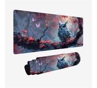 Gaming Mouse Pad 150x80cm Large Mouse Mat Owl Desk Mat, Mousepad Maple Leaf Mousemat with Stitched Edges, Gaming Mats with Water Resist Surface, Improved Precision and Speed, Desk Accessories H2-282