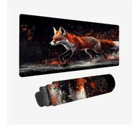 Gaming Mouse Pad 1600x800mm, Fox Mouse Mat Animal Pattern Design with Non-Slip Rubber Base, Large Mousepad Waterproof Seamed Edges, Mousemat Gaming Accessories for Improve Accuracy and Speed,Model973