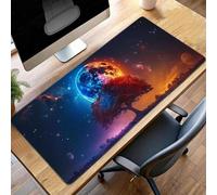 Gaming Mouse Pad, 1600x800x3mm XXL Mouse Mat Blue, Large Mousepad Sky Extended Gaming Mats for, Non-Slip Rubber Base keyboard, Stitched Edges Office Accessories for Home Office PjY11727 M-Y