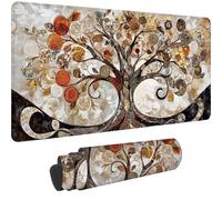 Gaming Mouse Pad 23.6x11.8 inch XXL Mouse Mat Retro Non-Slip Desk Mat,Mousepad with Stitched Edges,Waterproof Mousemat,Large Extended Mousepad for PC,Gaming,Home,Office(600x300 mm Tree of Life)-dd416