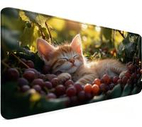 Gaming Mouse Pad 23.6x11.8x0.12 Inch Large Mouse Mat Cat 6-HK0F1 | Extended Waterproof with Non-Slip Rubber Base Meet High-Speed and High-Precision Requirements for PC Accessories, Gifts Men