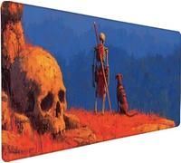 Gaming Mouse Pad 23.6x11.8x0.12 inch Large Mouse Mat Skeleton Mousepad Large Dog, Extended Waterproof Mousepad with Non-Slip Rubber Base, Improved Precision and Speed for Gaming Accessories J-CK43