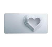 Gaming Mouse Pad 24 x 12 inch White & Love Mouse Mat G193