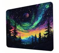 Gaming Mouse Pad 240 x 200 x 3mm Aurora Mouse Mat, Optimised for Gaming Sensors, Moderate Surface Friction, Non-Slip and Stitched Edg Mousepad Color, Mac and PC Gaming Accessories, Gifts J0-525