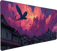 Gaming Mouse Pad 27.5x11.8x0.12 inch Large Mouse Mat City Mousepad Large Dragon, Extended Waterproof Mousepad with Non-Slip Rubber Base, Improved Precision and Speed for Gaming Accessories J-7J20
