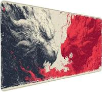 Gaming Mouse Pad 27.5x11.8x0.12 inch Large Mouse Mat Dragon Mousepad Large Black And White, Waterproof Mousepad with Non-Slip Rubber Base, Improved Precision and Speed for Gaming Accessories V-D698