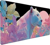 Gaming Mouse Pad 27.5x11.8x0.12 inch Large Mouse Mat Lion Mousepad Large Plant, Extended Waterproof Mousepad with Non-Slip Rubber Base, Improved Precision and Speed for Gaming Accessories J-1S42