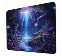 Gaming Mouse Pad 290 x 240 x 3mm Blue Mouse Mat, Optimised for Gaming Sensors, Moderate Surface Friction, Non-Slip and Stitched Edg Mousepad Dream, Mac and PC Gaming Accessories, Gifts for Men J0-630