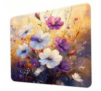 Gaming Mouse Pad 290 x 240 x 3mm Flower Mouse Mat, Optimised for Gaming Sensors, Moderate Surface Friction, Non-Slip and Stitched Edg Mousepad Rural, Mac and PC Gaming Accessories, Gifts J0-495