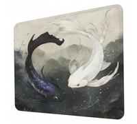 Gaming Mouse Pad 290 x 240 x 3mm Retro Mouse Mat, Optimised for Gaming Sensors, Moderate Surface Friction, Non-Slip and Stitched Edg Mousepad Fish, Mac and PC Gaming Accessories, Gifts for Men J0-302