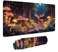 Gaming Mouse Pad 31.5 x 11.8 inch XXL Mouse Mat Deer Non-slip Desk Mat, Mousepad with Stitched Edges, Waterproof Mousemat, Large Extended Mousepad for PC,Gaming,Home,Office(800 x 300 mm Jungle)-dd1954