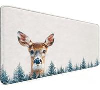 Gaming Mouse Pad 31.5x11.8x0.12 Inch Large Mouse Mat Deer P-H1VMX | Extended Waterproof with Non-Slip Rubber Base Meet High-Speed and High-Precision Requirements for PC Accessories, Gifts Men