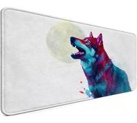 Gaming Mouse Pad 31.5x11.8x0.12 Inch Large Mouse Mat Wolf 2-7M603 | Extended Waterproof with Non-Slip Rubber Base Meet High-Speed and High-Precision Requirements for PC Accessories, Gifts Men