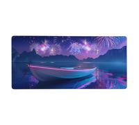 Gaming Mouse Pad 31 x 12 inch Boat & Fireworks Mouse Mat G72