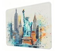 Gaming Mouse Pad 320 x 260 x 3mm Cream Mouse Mat, Optimised for Gaming Sensors, Moderate Surface Friction, Non-Slip and Stitched Edg Mousepad architecture, Mac and PC Gaming Accessories, Gifts J0-828