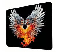 Gaming Mouse Pad 320 x 260 x 3mm Flame Mouse Mat, Optimised for Gaming Sensors, Moderate Surface Friction, Non-Slip and Stitched Edg Mousepad Wing, Mac and PC Gaming Accessories, Gifts for Men J0-521