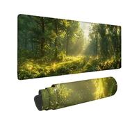 Gaming Mouse Pad 32x12x0.12inch, Green Mouse Mat Spring Pattern with Non-Slip Rubber Base and Stitched Edge Design, XXL Mousepad Gaming Accessories for Office, Improve Precision and Speed -zzg2505XT