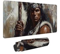 Gaming Mouse Pad 35.4 x 15.7 inch XXL Mouse Mat Indian Non-slip Desk Mat, Mousepad with Stitched Edges, Waterproof Mousemat, Large Extended Mousepad for PC,Gaming,Home,Office(900 x 400 mm Man)-j228i