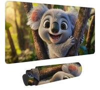 Gaming Mouse Pad 35.4 x 15.7 inch XXL Mouse Mat Koala Non-slip Desk Mat, Mousepad with Stitched Edges, Waterproof Mousemat, Large Extended Mousepad for PC,Gaming,Home,Office(900 x 400 mm Animal)-dd916