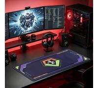 Gaming Mouse Pad 35.4"x15.7" | Neon Genesis Evangelion - EVA Unit - 01 & NERV Iconic Design | Anti - Slip Base & Stitched Reinforced Edges for Gaming & Office