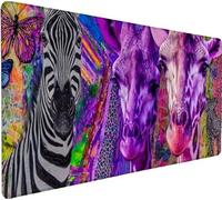 Gaming Mouse Pad 35.4x15.7x0.12 inch Large Mouse Mat Animal Mousepad Large Zebra, Extended Waterproof Mousepad with Non-Slip Rubber Base, Improved Precision and Speed for Gaming Accessories 2-1214