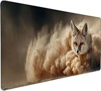 Gaming Mouse Pad 35.4x15.7x0.12 inch Large Mouse Mat Fox Mousepad Large Animal, Extended Waterproof Mousepad with Non-Slip Rubber Base, Improved Precision and Speed for Gaming Accessories F-ZS42