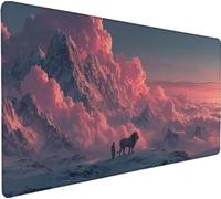 Gaming Mouse Pad 35.4x15.7x0.12 inch Large Mouse Mat Lion Mousepad Large Man, Extended Waterproof Mousepad with Non-Slip Rubber Base, Improved Precision and Speed for Gaming Accessories GiftsZ-2370