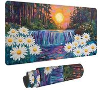Gaming Mouse Pad 39.3 x 19.6 inch XXL Mouse Mat Flower Non-slip Desk Mat,Mousepad with Stitched Edges,Waterproof Mousemat,Large Extended Mousepad for PC,Gaming,Home,Office(1000 x 500 mm Jungle)-dd1942