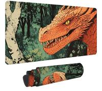 Gaming Mouse Pad 39.3x19.6 inch XXL Mouse Mat Dragon Non-slip Desk Mat,Mousepad with Stitched Edges,Waterproof Mousemat,Large Extended Mousepad for PC,Gaming,Home,Office(1000x500 mm Landscape)-dd1962