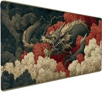 Gaming Mouse Pad 39.4x19.7x0.12 inch Large Mouse Mat Dragon Mousepad Large Cloud, Extended Waterproof Mousepad with Non-Slip Rubber Base, Improved Precision and Speed for Gaming Accessories 1-3I17